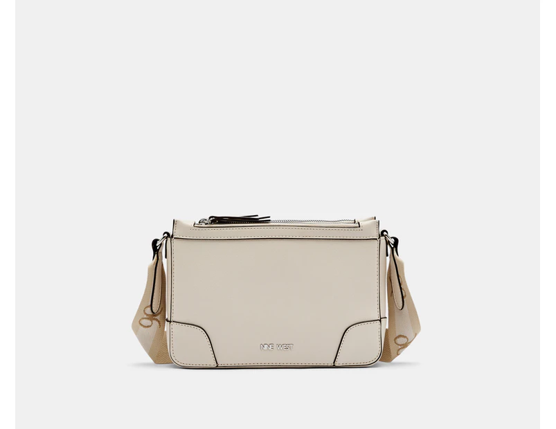 Nine West Ellis Double Zip Crossbody Bag - Milk