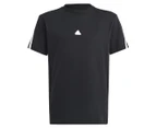 Adidas Youth Future Icons 3-Stripes Tee / T-shirt / Tshirt - Black/White