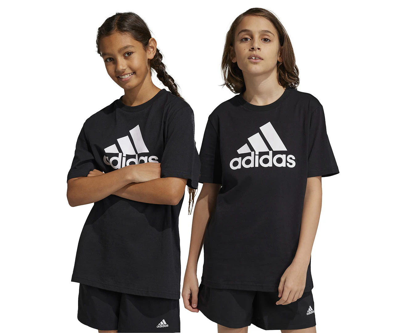 Adidas Youth Essentials Big Logo Tee / T-Shirt / Tshirt - Black/White