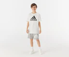 Adidas Youth Essentials Big Logo Tee / T-Shirt / Tshirt - White/Black