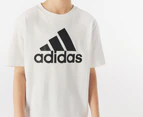 Adidas Youth Essentials Big Logo Tee / T-Shirt / Tshirt - White/Black