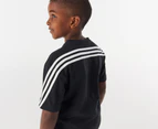 Adidas Youth Future Icons 3-Stripes Tee / T-shirt / Tshirt - Black/White