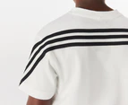 Adidas Youth Future Icons 3-Stripes Tee / T-shirt / Tshirt - White/Black