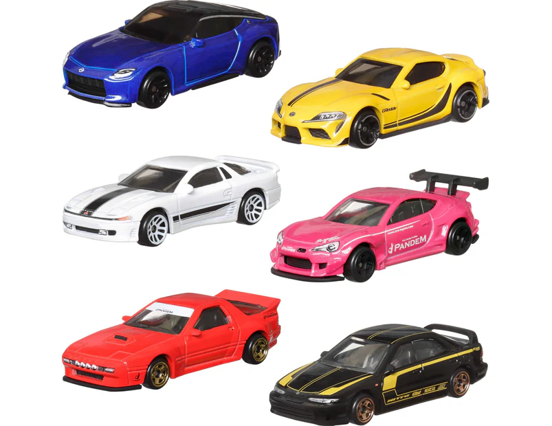 Hot Wheels Jdm Legends! 6-car Set Of 1:64 Scale Japanese Tuner Cars! (styles Vary)