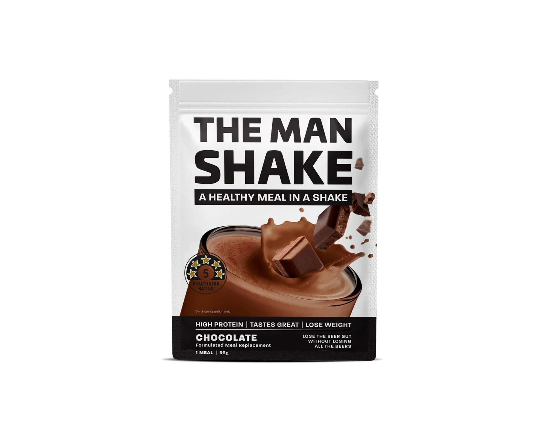 The Man Shake Formulated Meal Replacement Chocolate 56g x 1