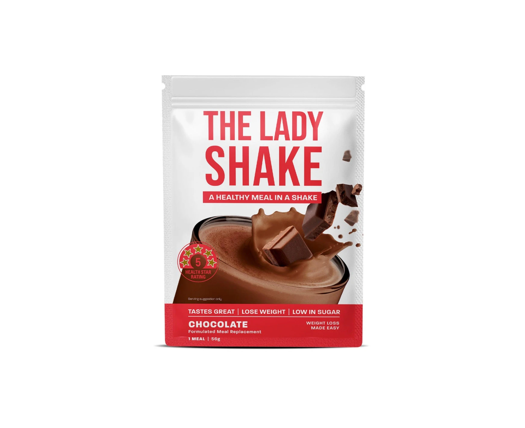 The Lady Shake Formulated Meal Replacement Chocolate 56g x 1