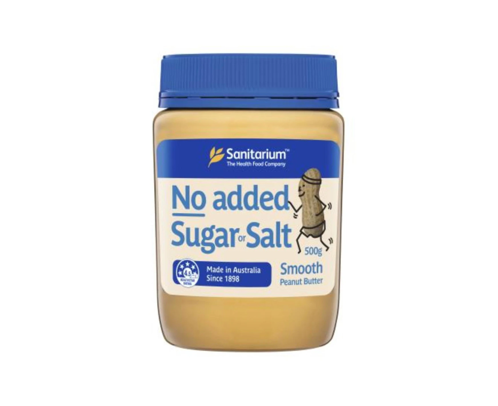 Sanitarium Peanut Butter Smooth No Added Sugar Or Salt 500g x 1