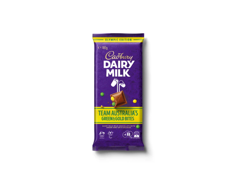 Cadbury Dairy Milk Team Australia Green & Gold Block 170g x 16