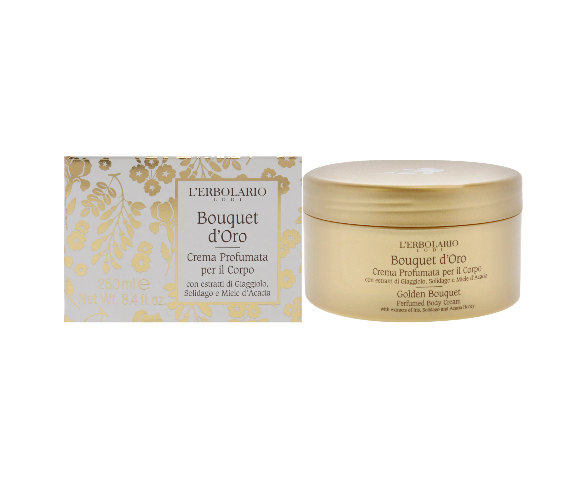 Perfumed Body Cream - Golden Bouquet by LErbolario for Unisex - 8.4 oz Body Cream