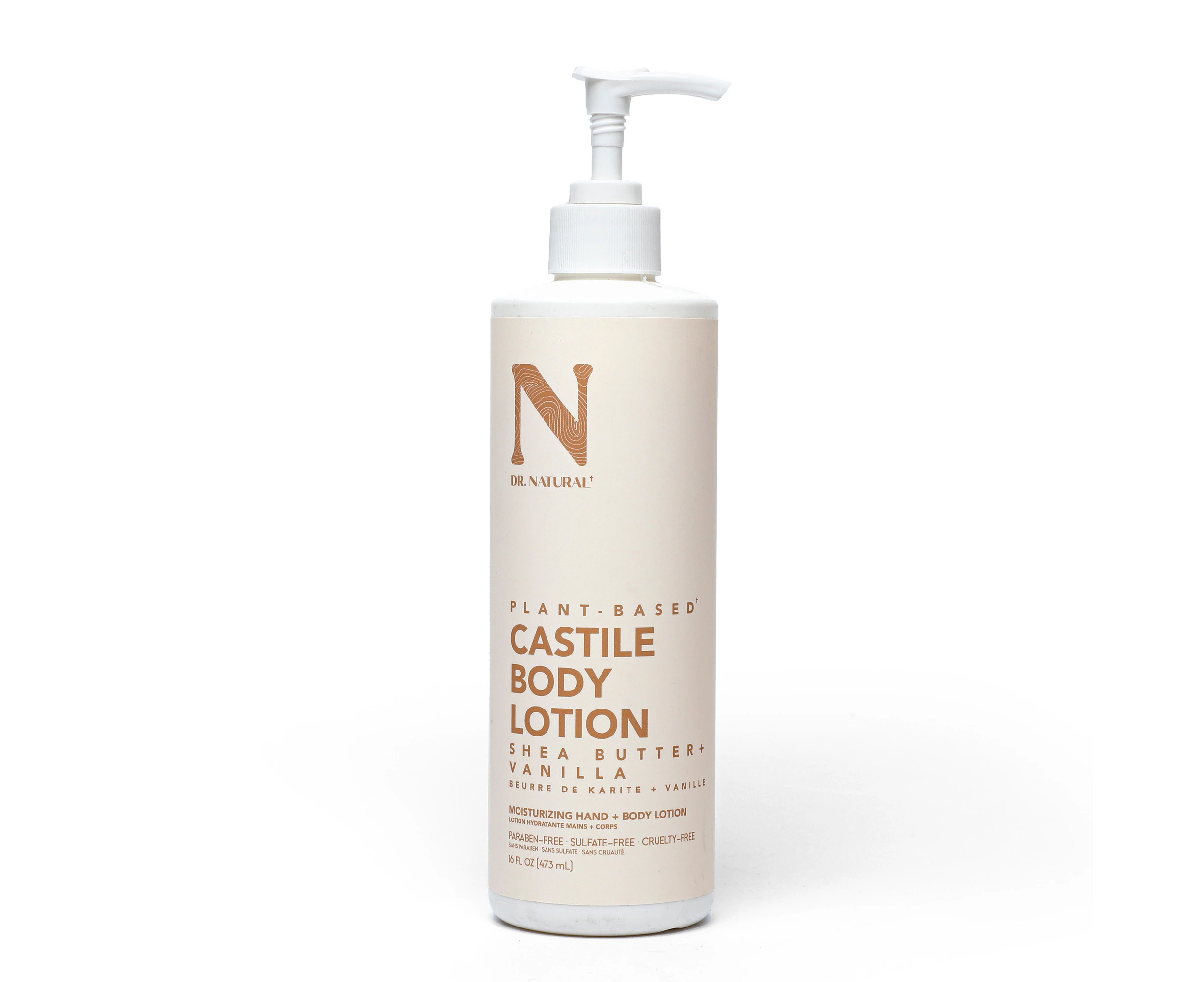 Castile Body Lotion - Shea Butter plus Vanille by Dr. Natural for Unisex - 16 oz Body Lotion