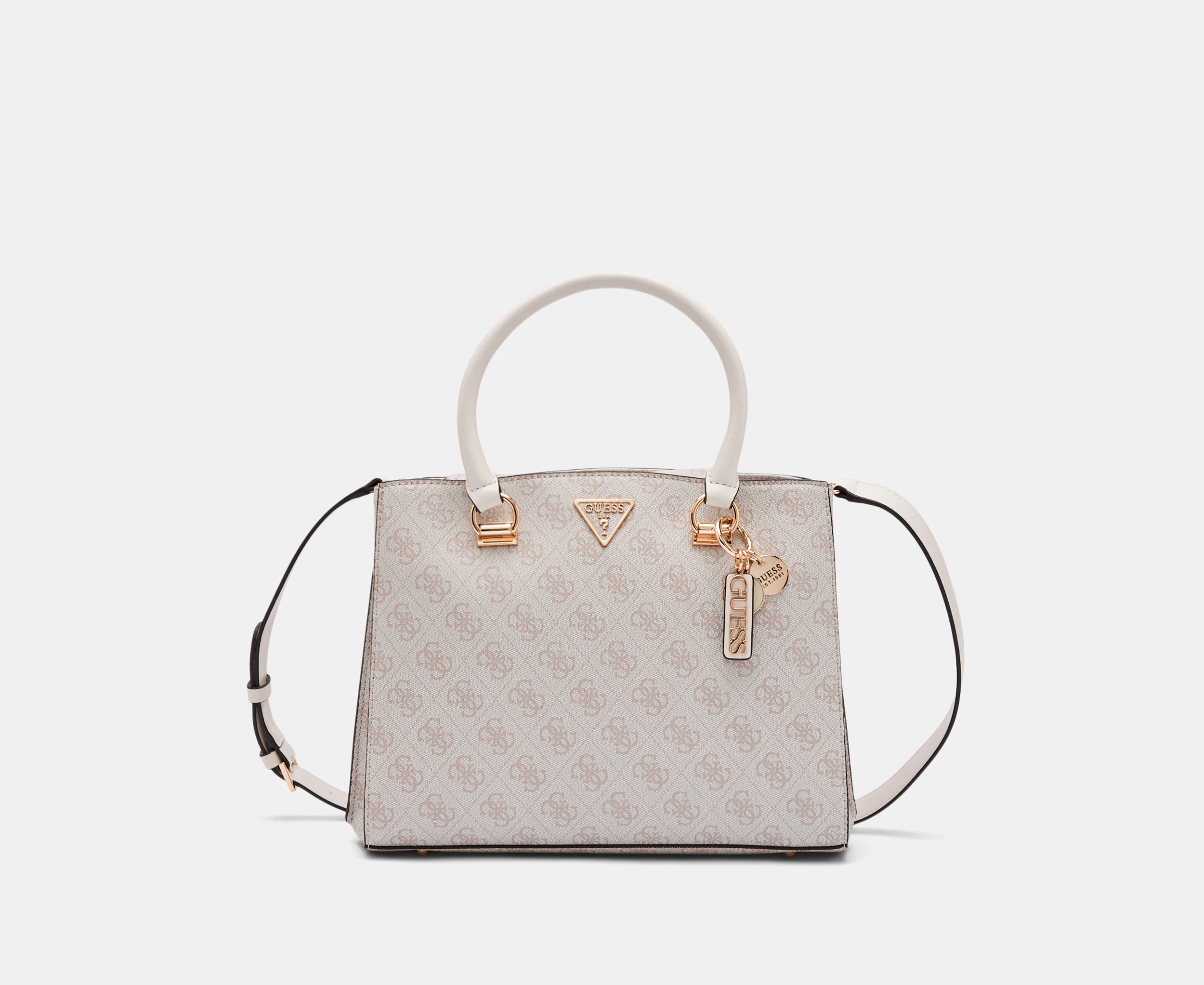 GUESS Noelle Girlfriend Satchel Bag - Dove Logo