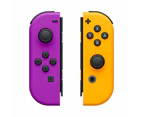 Nintendo Switch Joy-Con Controller Set with 4Gamers C6-50 Wired Gaming Headset Neon Orange and Purple Bundle