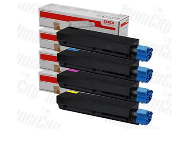 4 Pack OKI Original C831N Toner Combo - 10,000 pages (44844525-44844528)