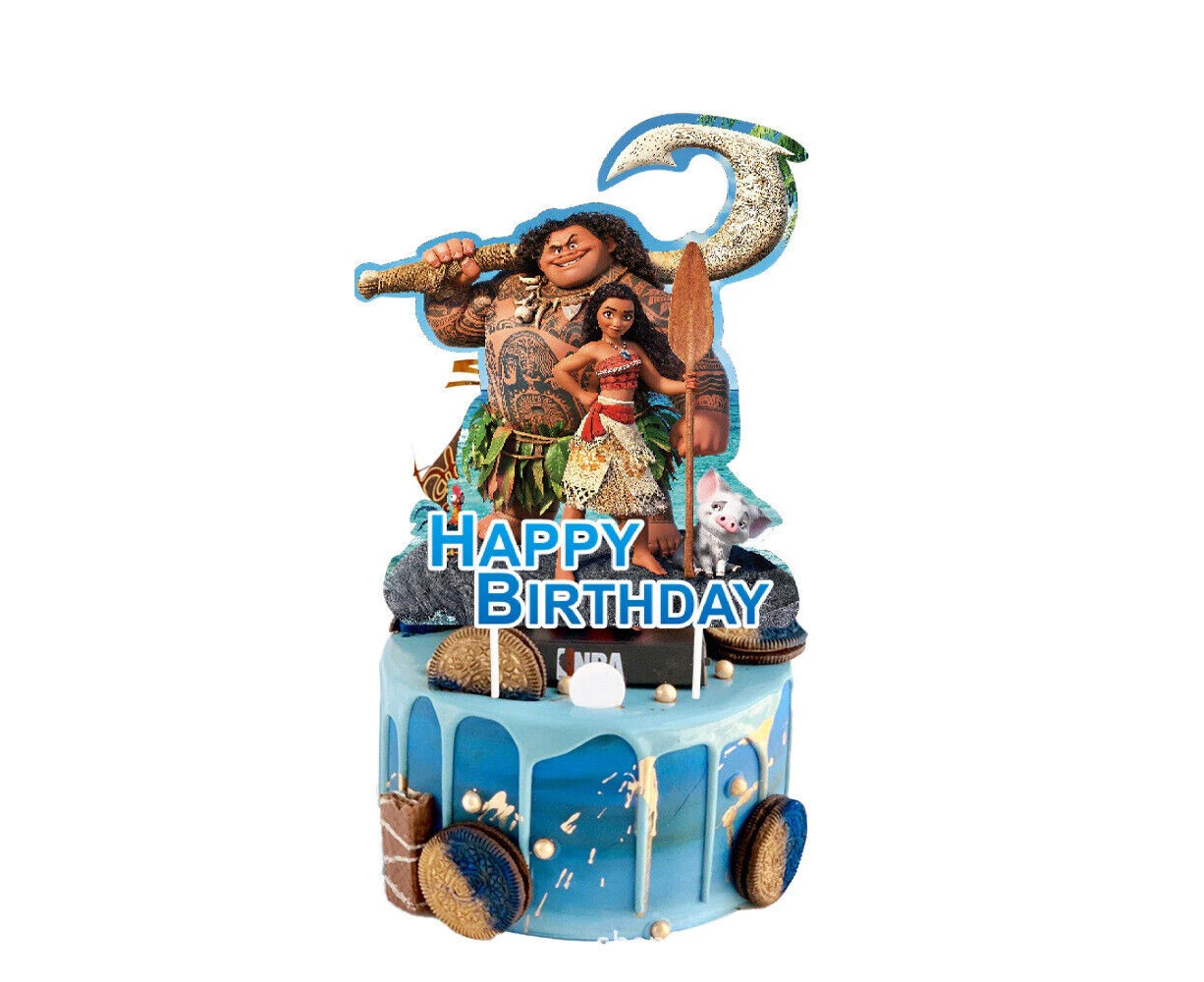 Moana Birthday Cake Topper Birthday Decorations Party Supplies