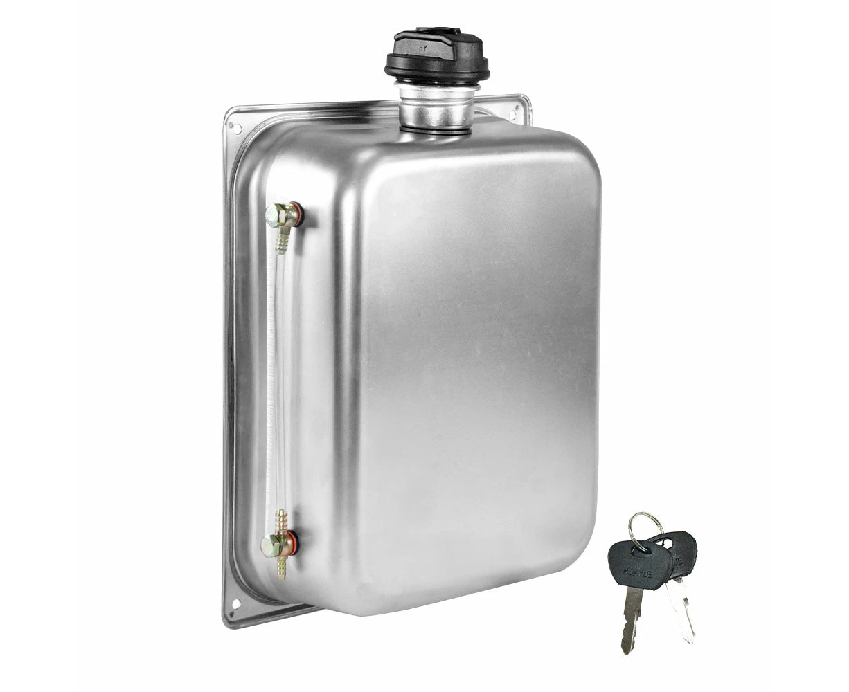 Lockable Petrol Fuel Tank 8L Stainless Steel Caps Locking Diesel Portable Container Backup Petrol Storage Tank For Truck Van External Fuel Tank