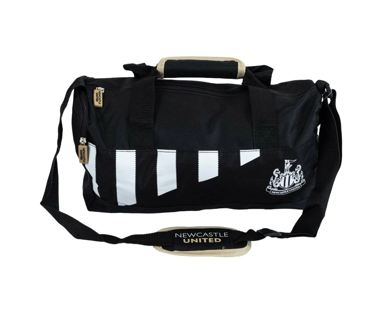 Newcastle United FC Stripe Duffle Bag (Black/White) - BS4443