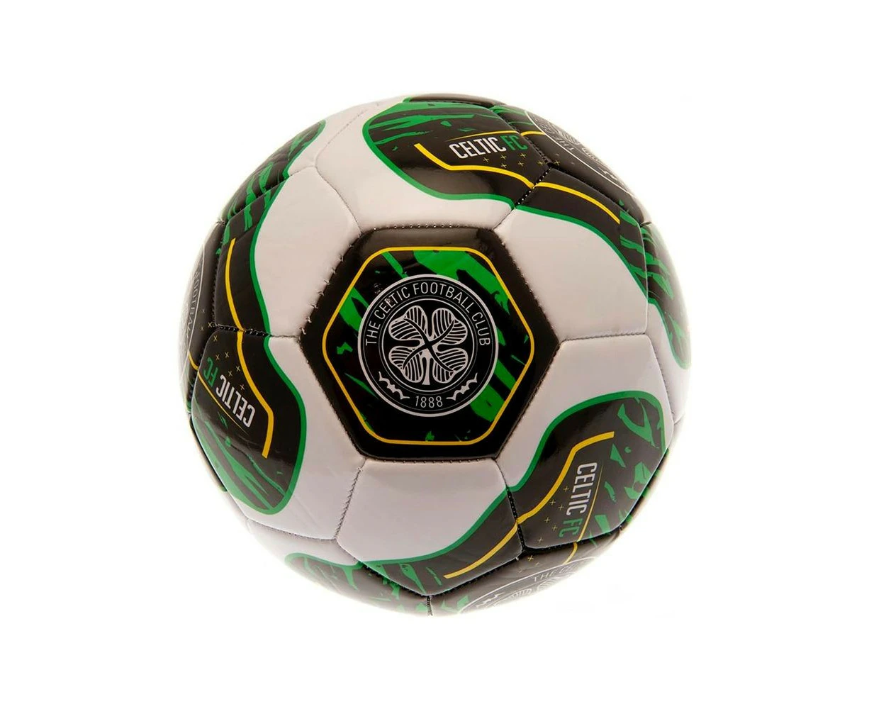 Celtic FC Tracer 32 Panel Football (Green/Black/White/Yellow) - BS4442