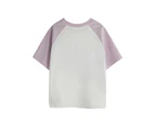 Pusheen Girls Good Vibes Raglan T-Shirt (White/Pink) - NS8452