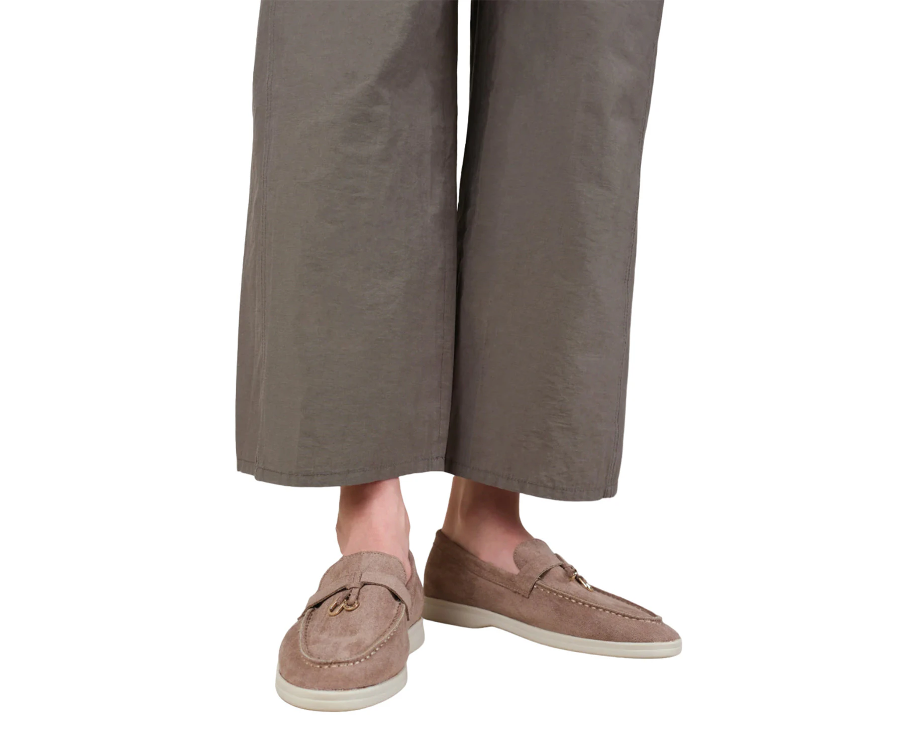 Where's That From Womens Pegasus Charm Slip-on Loafers (Khaki) - WM107