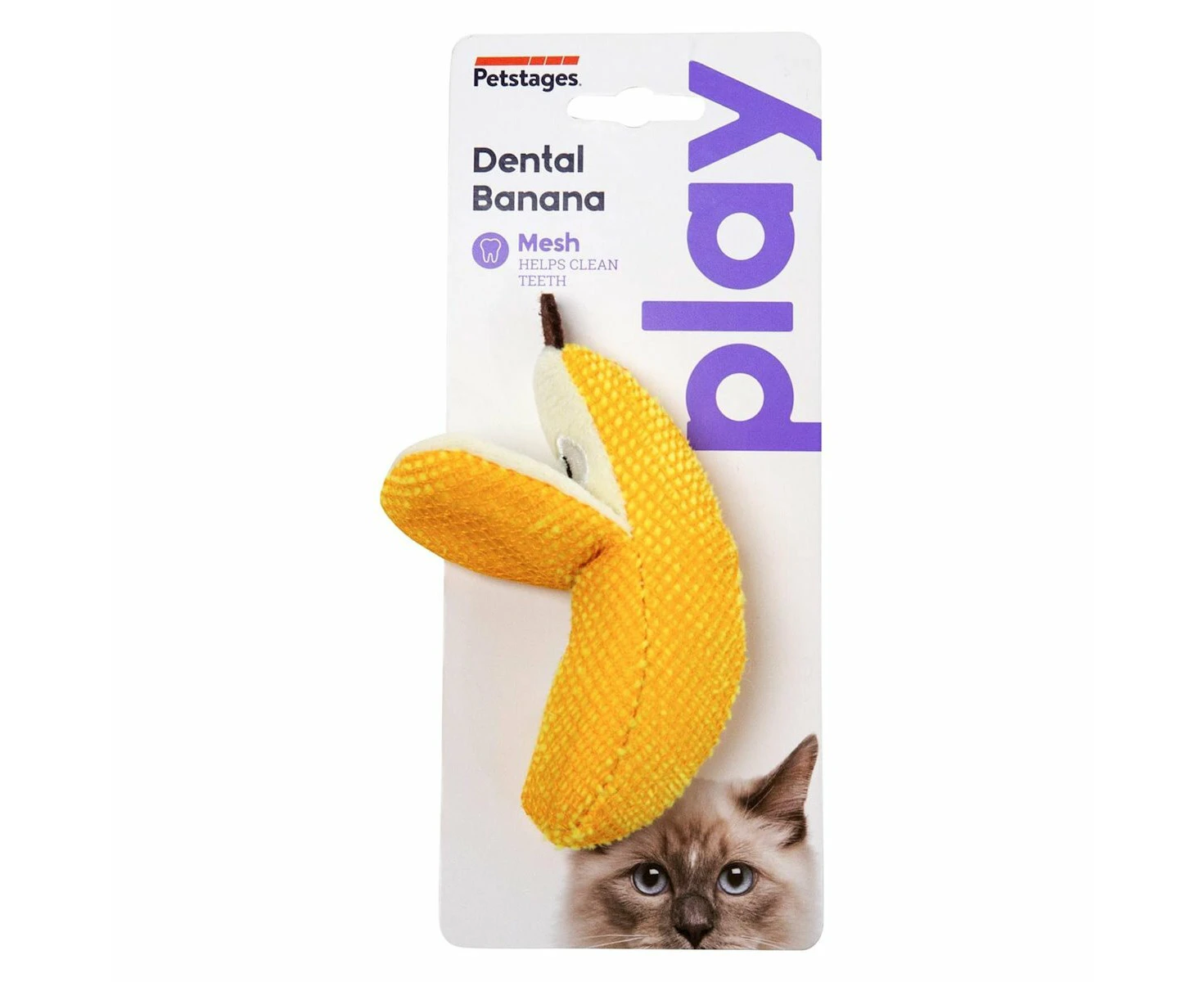 Petstages Dental Banana Catnip Chew Toy for Cats