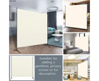 1 Panels Privacy Room Divider Partition Folding Foldable Screen Panel Iron Cream