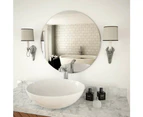 Round Bathroom Wall Mirror Makeup Mirrors 60cm Vanity Decor Glass Frameless