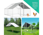 Outdoor Chicken Coop Hen House Pet Cage Chicken House Run Galvanised Steel 2.75x2x1.92m