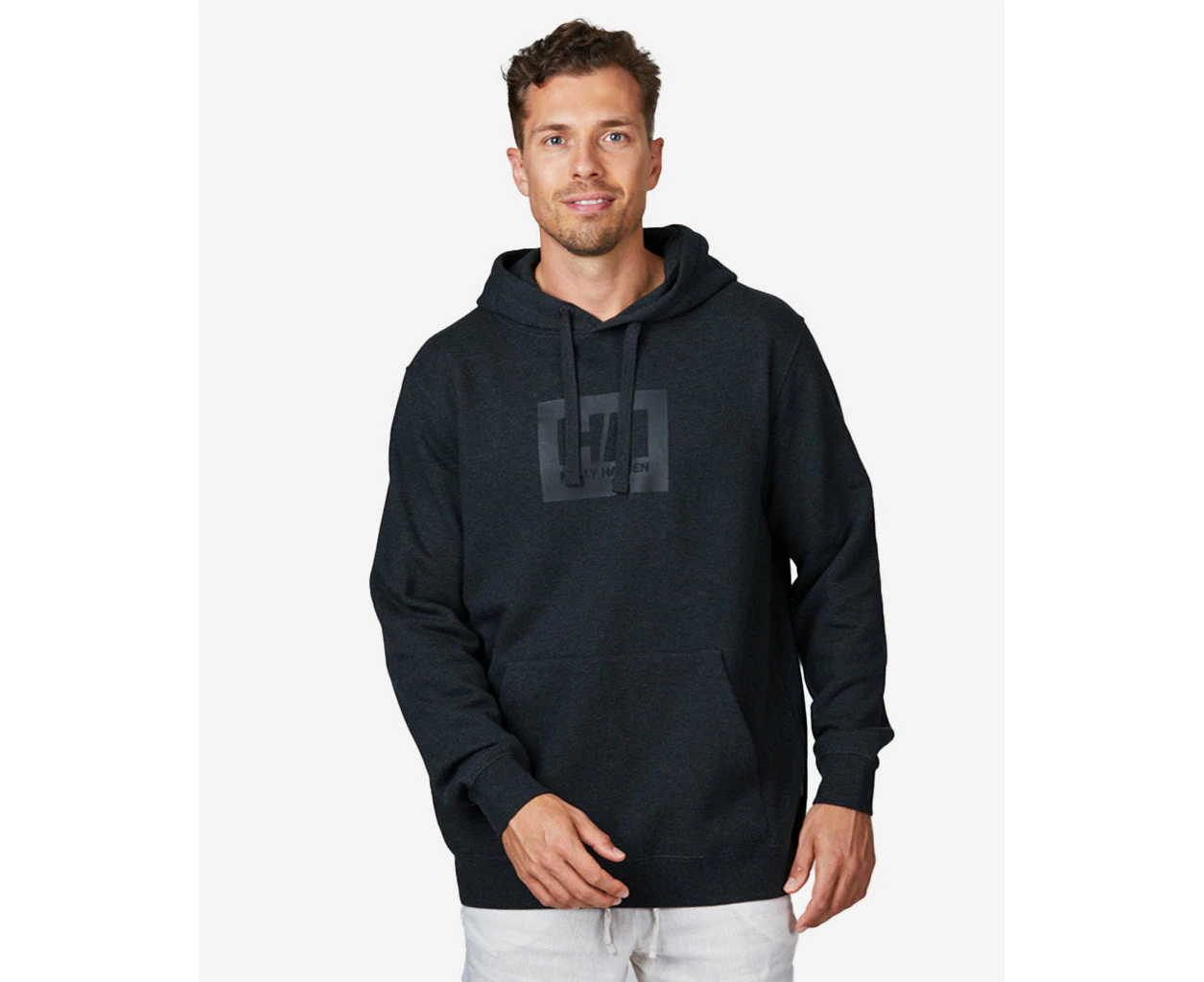 Helly Hansen Mens Hh Box Hoodie, Ebony Melange