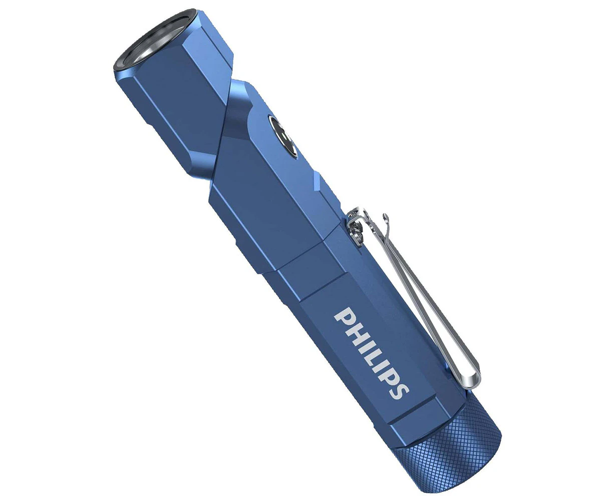 Philips SFL5806B Rechargable 1000LM 2200mAh Compact Flashlight Torch Blue