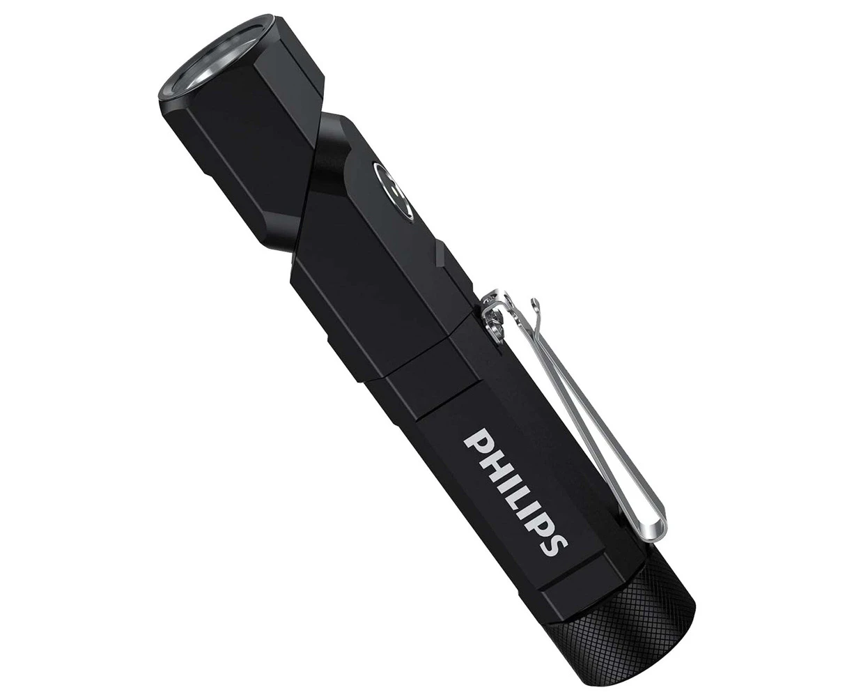 Philips SFL5806BL Rechargable 1000LM 2200mAh Compact Flashlight Torch Black