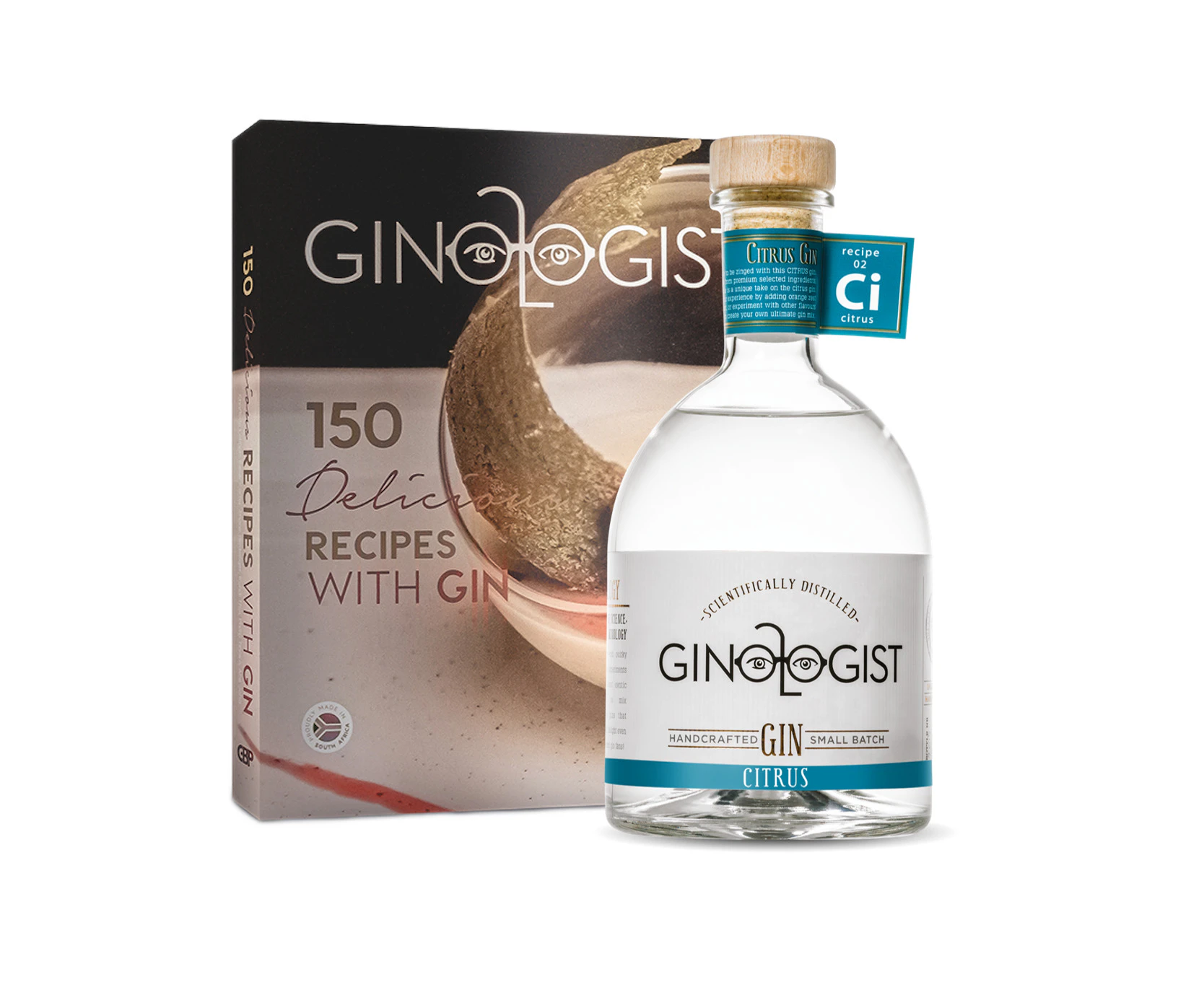 Duo Pack Ginologist Citrus Gin 40% 700ml and Cookbook