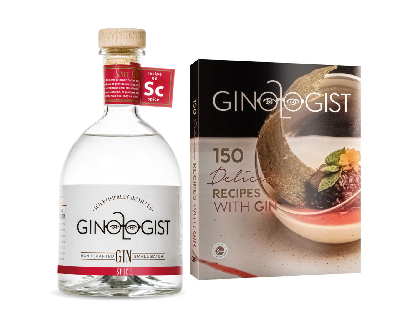 Duo Pack Ginologist Spice Gin 40% 700ml and Cookbook