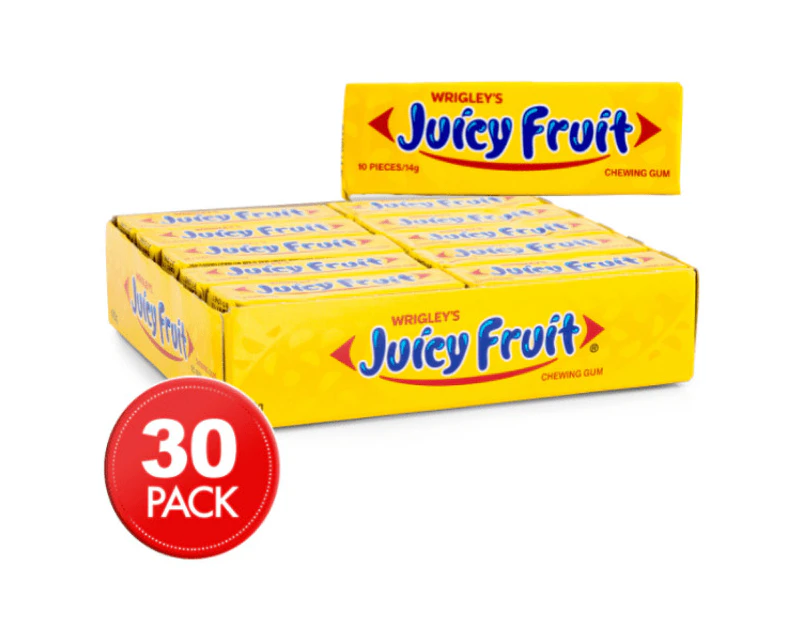 Wrigleys Juicy Fruit Chewing Gum 14g X 30 Pack