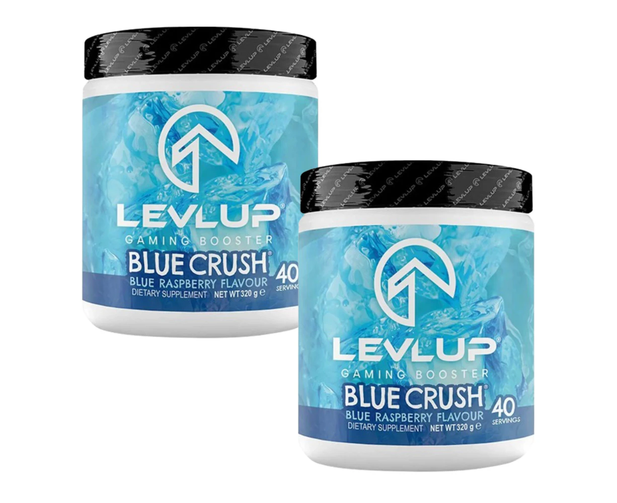 Levlup Gaming Booster Supplement Blue Crush 640g / 80 Serves Blue Raspberry