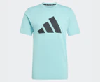 Adidas Men's Train Essentials Feelready Logo Training Tee / T-Shirt / Tshirt - Mint Ton/Black