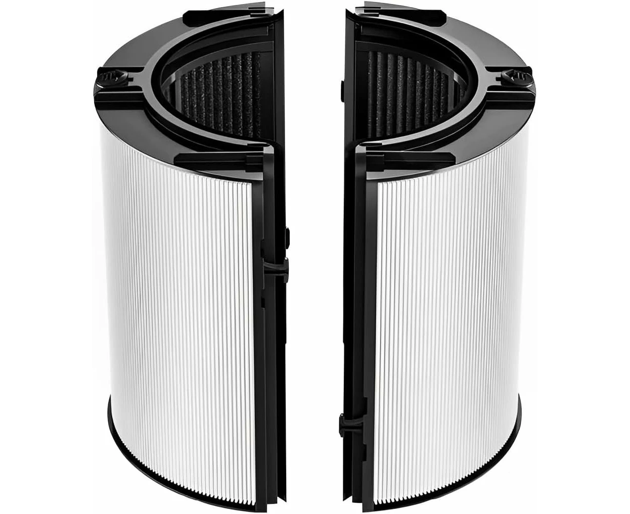 2 in 1 HEPA+Carbon Filter Compatible with Dyson HP04 TP04 DP04 PH04 HP09 TP09 HP07 TP07 HP06 TP06, H13 Grade True HEPA Replacement Filter (Black)