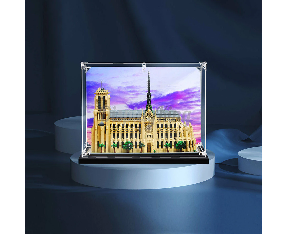 Display King - Acrylic display case with screw for LEGO(R) Notre-Dame de Paris 21061 - With background