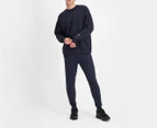 Champion Men's Tonal Script Crew Sweatshirt - Navy