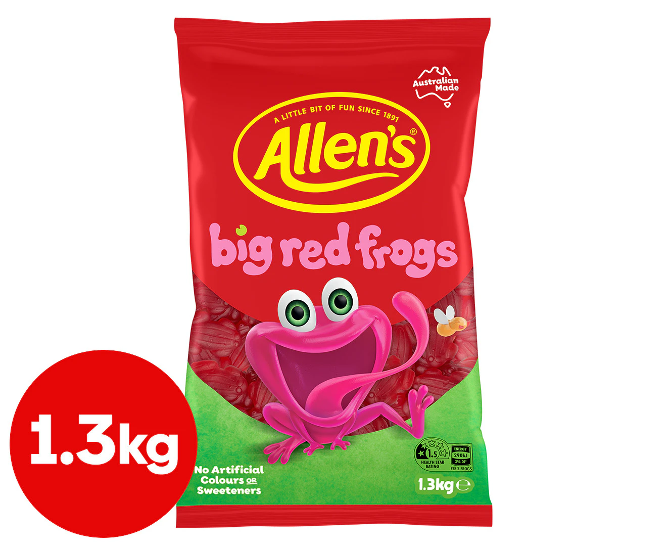 Allen's Big Red Frogs Raspberry 1.3kg