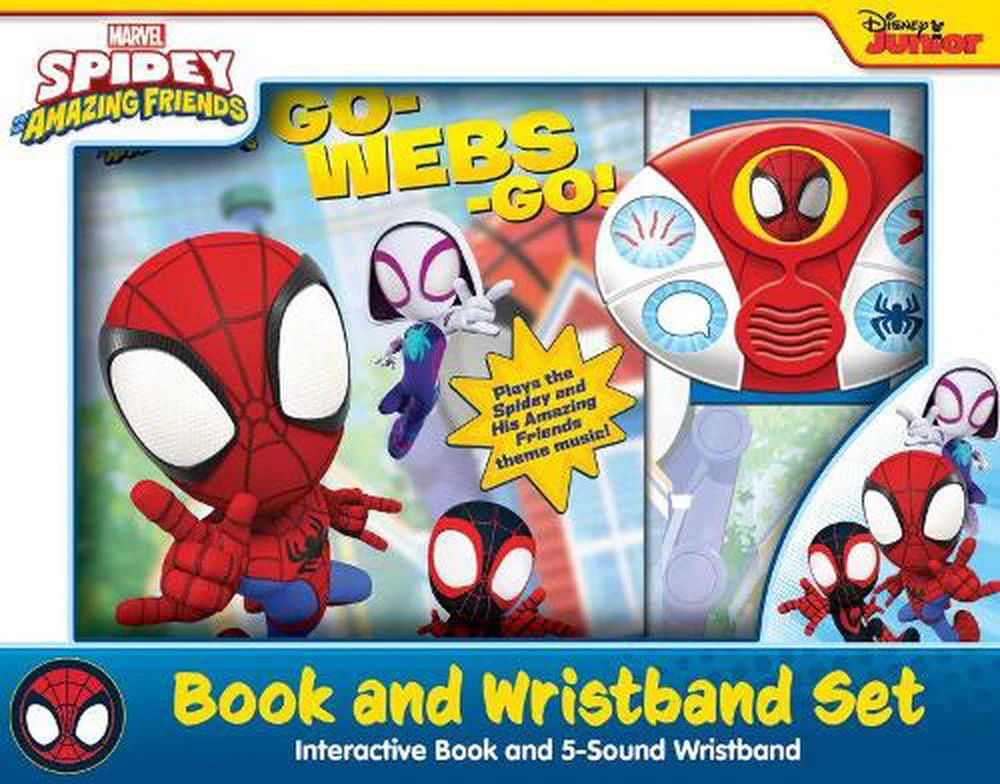 Disney Junior Marvel Spidey and His Amazing Friends: Go-Webs-Go! Book and 5-Sound Wristband Set