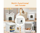 Pawz Cat Litter Box Mat Fully Enclosed Kitty Toilet Odour Control Basin Wooden