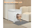 Pawz Cat Litter Box Mat Fully Enclosed Kitty Toilet Odour Control Basin Wooden