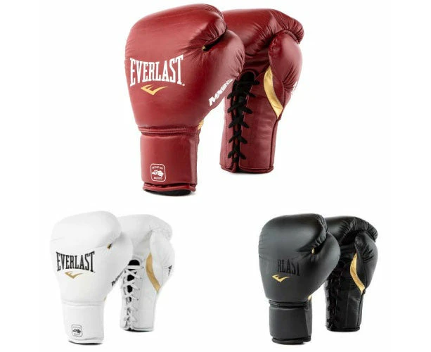 Everlast Mx2 Pro Training Gloves Lace Up - White/Gold