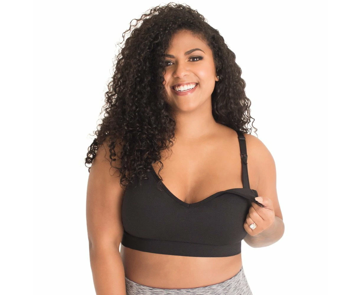 Leading Lady Alyssa Seamless Wirefree Nursing Bra - Jet Black