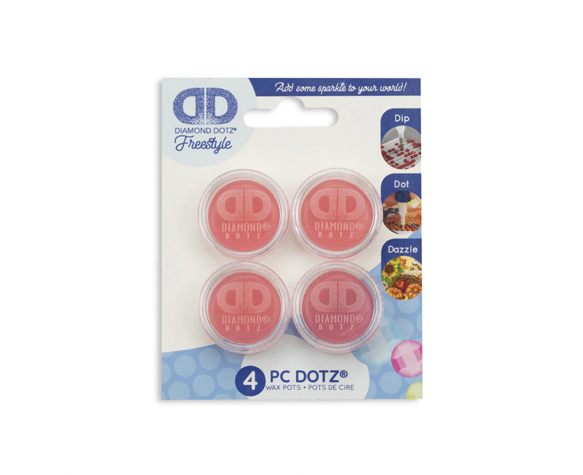 Diamond Dotz Accessory Pack of 4 Wax Pots, DDA.029