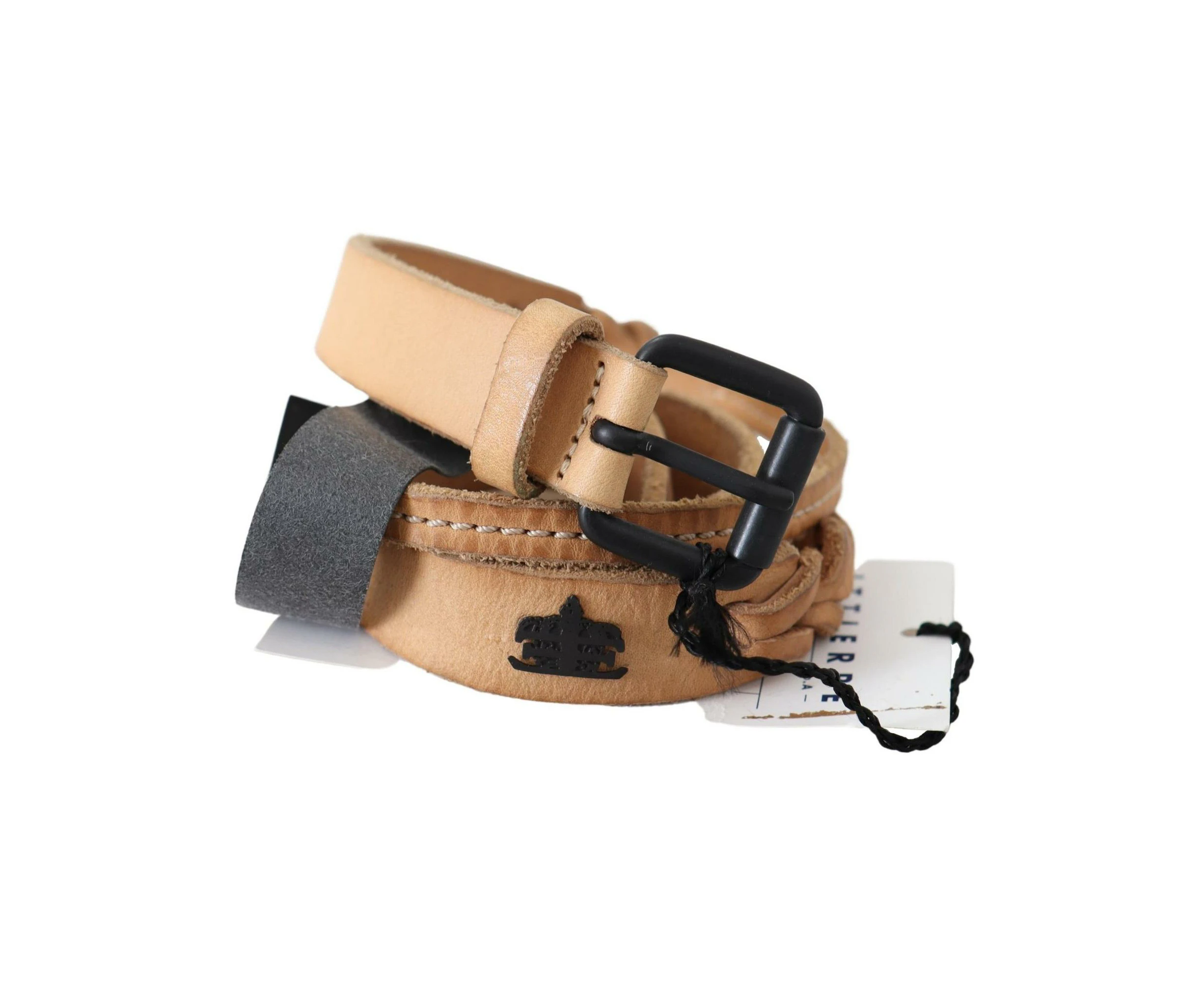 Double Buckle Light  Leather Belt