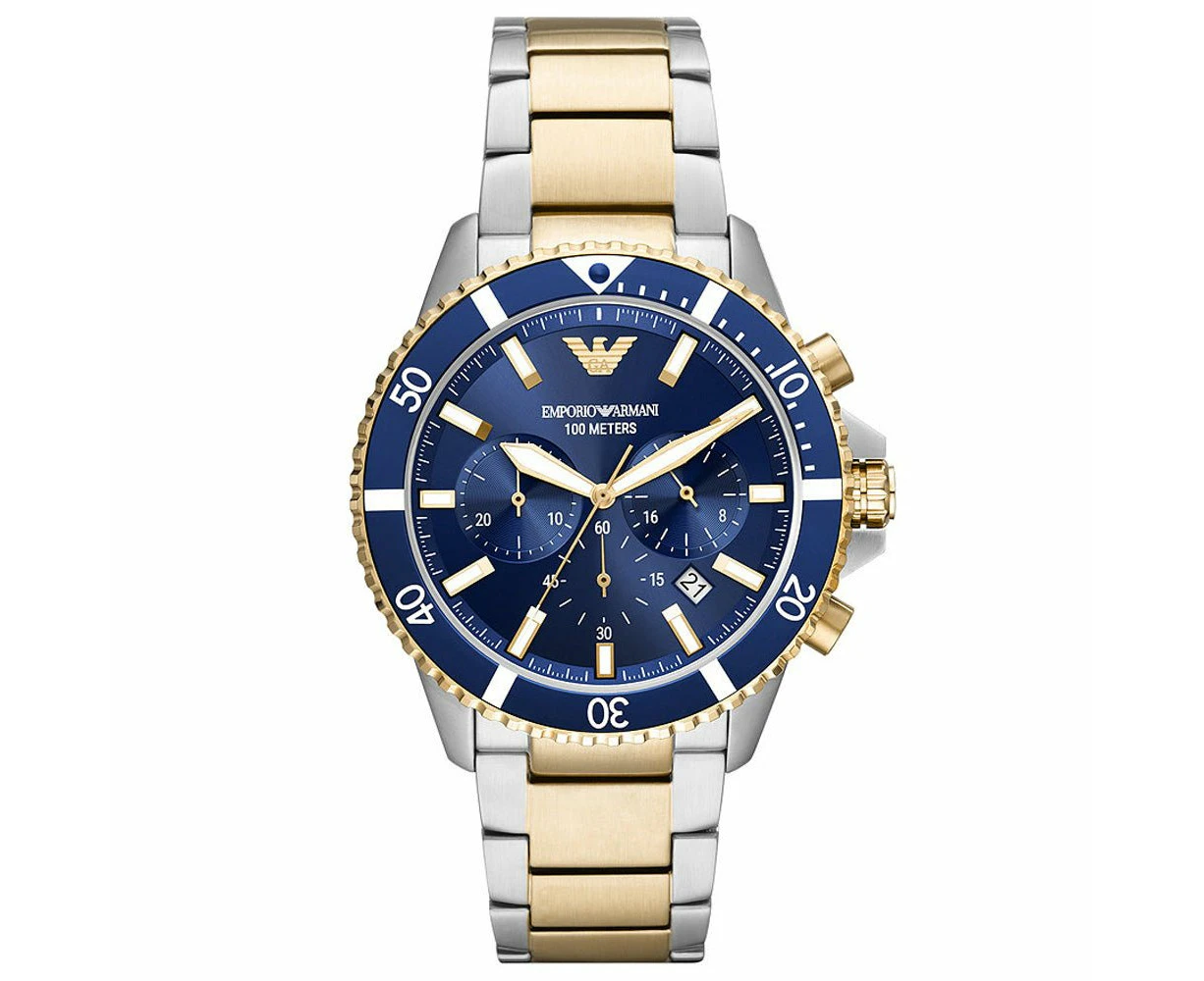 Emporio Armani AR11362 Chronograph Diver Two Tone Men's Watch