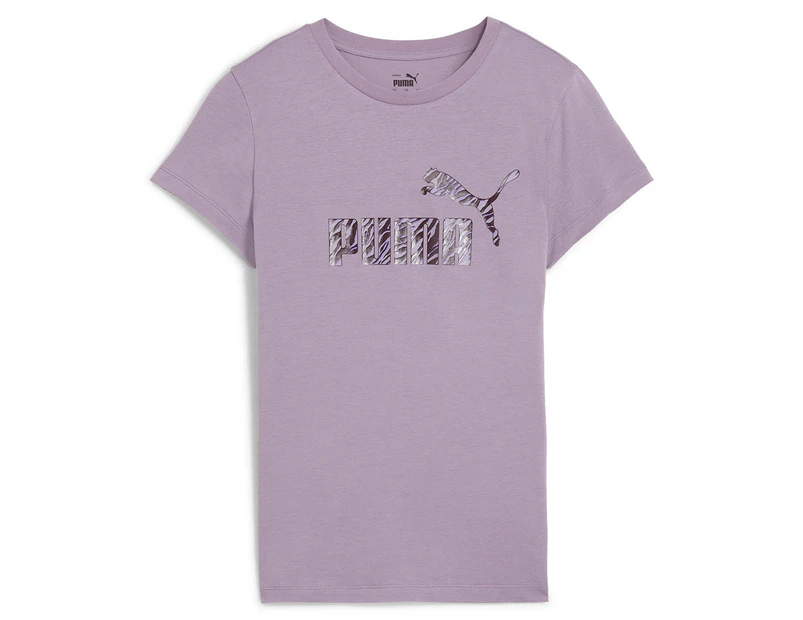 Puma Women's Essentials+ Animal Logo Tee - Pale Plum