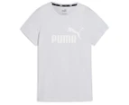 Puma Women's Essentials Logo Tee / T-Shirt / Tshirt - Silver Mist