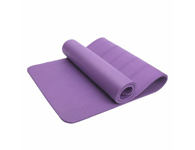 Fitness Master 10MM Thick Yoga Mat Pad NBR Nonslip Exercise Pilate Gym Purple